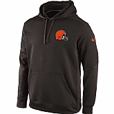 Men's Cleveland Browns Historic Logo Nike KO Chain Fleece Pullover Performance Hoodie - Brown,baseball caps,new era cap wholesale,wholesale hats